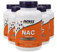 NOW Foods NAC 1000mg 5X120 Comprimés Casher Non-OGM N-Acétyl Cystéine