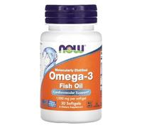 Now Foods - Omega-3 Molecularly Distilled Moléculairement | Huile de Poisson Haute Concentration pour la Santé Cardiaque et la Fonction Cérébrale - 30 Gélules