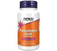 Now Foods, Pantothenic Acid (Acide Pantothénique), 500 mg, 100 Gélules végétaliennes, Testé en Laboratoire, Vitamine B5, Fortement Dosé, Sans Gluten, Sans Soja, Végétarien