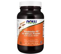 Now Foods, Probio-10, 10 Souches Bactériennes, 50 Milliards de Cultures Bactériennes, 57g de Poudre végétalienne, Sans Soja, Végétarien, Sans Gluten, Sans OGM