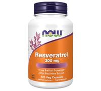 Now Foods, Resveratrol, 200mg, 120 Capsules végétaliennes, Testé en Laboratoire, Sans Soja, Sans Gluten, Végétarien, Sans OGM