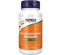 Now Foods Saccharomyces boulardii, Levure Probiotique, 5 milliards de cultures, 60 Capsules Végétaliennes, Testé en Laboratoire, Sans Gluten, Sans OGM, Végétarien, Sans Soja
