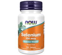 Now Foods, Selenium (Sélénium), 100mcg, Sans Levure, 100 Comprimés végétaliens, Testé en Laboratoire, Végétarien, Sans Gluten, Sans Soja, Sans OGM