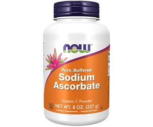 Now Foods, Sodium Ascorbate (Ascorbate de Sodium), 227g de Poudre végétalienne, Testé en Laboratoire, Vitamine C, Sans Gluten, Sans Soja, Végétarien