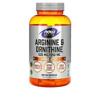 Now Foods Sports, Arginine Et Ornithine, 1000 Mg/500 Mg, 250 Capsules Végétariennes (500 Mg/250 Mg Par Capsule)