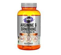 NOW FOODS SPORTS ARGININE ET ORNITHINE, 500 MG/250 MG, 250 GÉLULES VÉGÉTALES