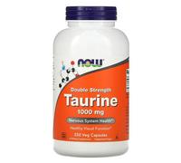 Now Foods Taurine, Double Efficacité, 1000 Mg, 250 Capsules Végétariennes