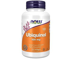 Now Foods, Ubiquinol, 100mg, 120 Capsules molles, Testé en Laboratoire, Coenzyme Q10, Sans Gluten, Sans Soja, Sans OGM