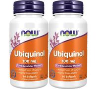 NOW Foods Ubiquinol 100mg 2X60/1X120 Gélule Actif Forme De Coq10 Bioavailable