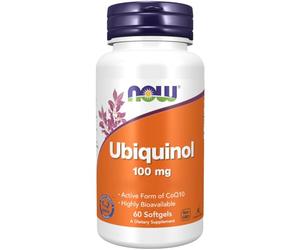 Now Foods, Ubiquinol, Forme Active de CoQ10, 100 mg, 60 Gélules, Sans Gluten, Sans Soja, sans OGM