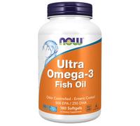 Ultra Omega-3 Fish Oil (Bovine Gelatin) 500 mg EPA / 250 mg DHA 180 Softgels Now Foods