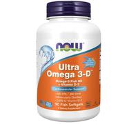 Now Foods Oméga 3 - Ultra Oméga 3-D avec vitamine D-3 - 90 gélules