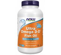 Ultra Omega 3-D Huile de Poisson 180 Capsules Molles de Poisson Now Foods
