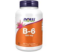 Now Foods, Vitamine B6 (Pyridoxine), 100mg, 250 Capsules végétaliennes, Testé en Laboratoire, Sans Gluten, Sans Soja, Végétarien, Sans OGM