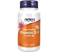 Now Foods, vitamine D-3 haute puissance, 1 000 UI, 360 gélules molles 10/25