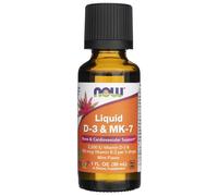 Now Foods Vitamine D3 + K2 MK-7 liquide, 30 ml