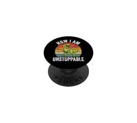 Now I Am Unstoppable - Dinosaure Fantaisie avec Dicton Amusant T-Rex PopSockets PopGrip Adhésif