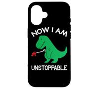 Now I Am Unstoppable Funny T-Rex Coque pour iPhone 16