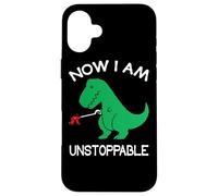 Now I Am Unstoppable Funny T-Rex Coque pour iPhone 16 Plus