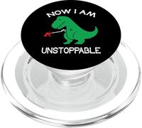Now I Am Unstoppable Funny T-Rex PopSockets PopGrip pour MagSafe