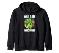 Now I Am Unstoppable TreX, courte blague amusante sur les bras de dinosaure Sweat à Capuche