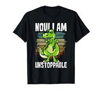 Now I Am Unstoppable TRex Funny Short Dinosaur Arms Joke T-Shirt