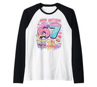 Now I'm 6 Next Year I'll be 7 Lama Alpaga 67 Meme Birthday Manche Raglan