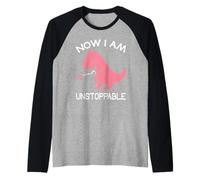 Now I'm Unstoppable - Funny T-Rex Dinosaur Manche Raglan