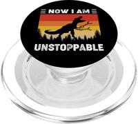 Now I'm Unstoppable - Funny Vintage T-Rex Dinosaur PopSockets PopGrip pour MagSafe