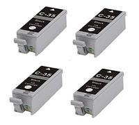 Now Ink Ltd Lot de 4 cartouches d'encre pour imprimante Canon Pixma IP100, IP110, MINI 260, 320 PGI-35BK et CLI-36C Noir