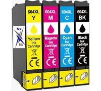Now Ink Ltd® Pineapple 604 XL Cartouches d'encre de rechange pour 604XL Compatible avec Epson 604XL WF-2910DWF/ WF-2930DWF/ WF-2935DWF/ WF-2950DWF, XP - 2200 2205 3200 3205 4200 4205 (jeu complet)