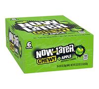 Now & Later Soft Taffy Chews Candy, Apple, 0.93 Ounce Bar, Pack of 24