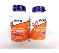 NOW - LOT DE 2 BOITES BETA-GLUCANS 2X60 GELULES VEGE - 02/2027
