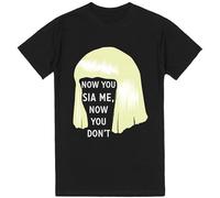 Now You Sia Me Now You Don T | XS Unisex 100% Cotton Short-Sleeve T-Shirts Black XXL