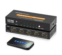 NOWBOTUCH 4k@60Hz 5x1 Commutateur V2.0 Commutateur Sélecteur vidéo 5 Port HDR Télécommande IR 4Kx2K sélection vidéo 5 en 1 Sortie UHD 4K Vidéo Switcher Prise en Charge HDR HDCP 2.2 HD 3D