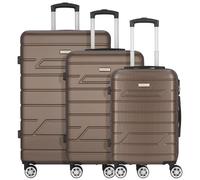 Nowi Bergamo 4 roulettes Set de valises 3 pièces couleur bronze