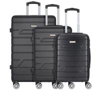 Nowi Bergamo 4 roulettes Set de valises 3 pièces noir