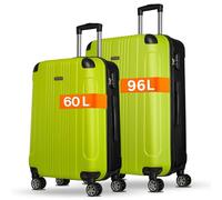 NOWI Grande valise rigide XL - Volume : 96 l - Avec protection des bords - 8 roulettes pivotantes à 360° - Valise légère en ABS avec serrure à combinaison et barres télescopiques - Grande valise
