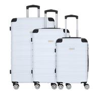 Nowi Rhodos 4 roulettes Set de valises 3 pièces blanc