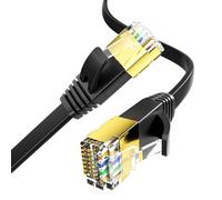 Nowunke Cable Ethernet 5m Cat 7, Cable RJ45 5m Plat Câble Réseau Haut Débit Fibre 10Gbps 600Mhz, Gigabit Haute Vitesse Blindé Cable Internet 5 mètres Câble LAN pour Routeur, Switch, Modem