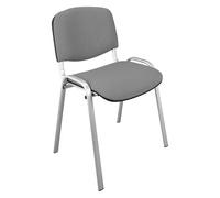 NOWY STYL Chaise conférence empilable Gris piétement alu