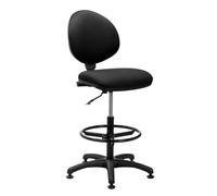 NOWY STYL Chaise Saturn Tissu Noir - Dossier Haut