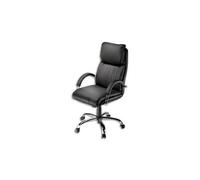 Nowy Styl - Fauteuil de direction Nadir Steel Tilt - croûte de cuir noir
