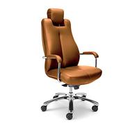 NOWY STYL Sonata-XXL Fauteuil de Bureau pivotant en Similicuir Marron 72,5 x 72,5 x 135 cm