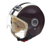 Nox Casque Jet, Bordeaux Blanc, Taille Xl