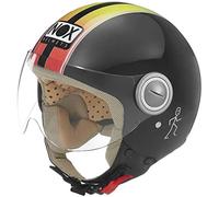 NOX, Casque jet moto n210 noir arc en ciel, L