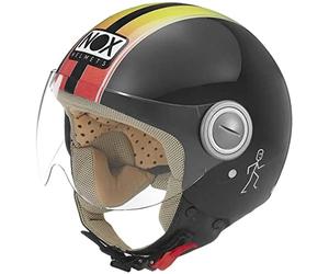 NOX, Casque jet moto n210 noir arc en ciel, L