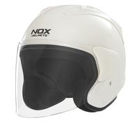 NOX CASQUE JET N220S AVEC VISIÈRE MIROIR OR - XS - N220S - BLANC PERLE VMO