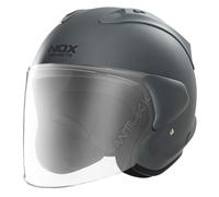 NOX CASQUE JET N220S MAT AVEC VISIÈRE MIROIR IRIDIUM - S - N220S - TITANIUM MAT VMI