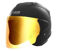 NOX CASQUE JET N220S MAT AVEC VISIÈRE MIROIR OR - S - N220S - NOIR MAT VMO